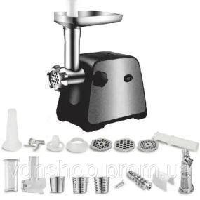 М'ясорубка електрична Domotec MS-2027 3в1 4500W із соковижималкою, терками та шатківниками