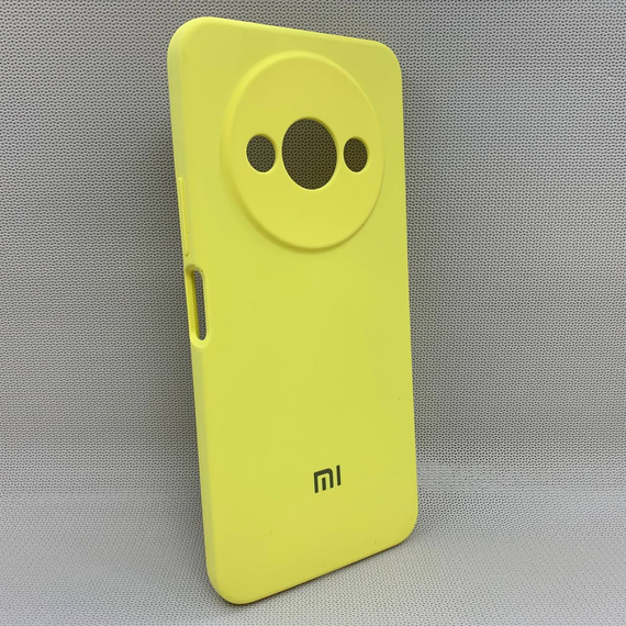 Чохол з логотипом для Xiaomi Redmi A3 | Протиударний | Soft Touch | Жовтий