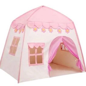 Детская игровая палатка в виде домика Розовая