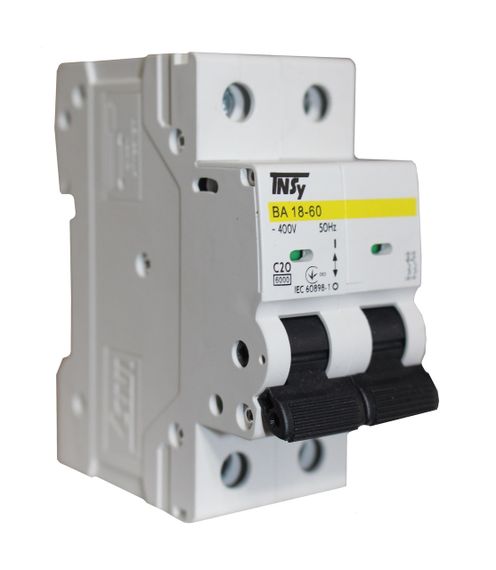 Автоматичний вимикач ВА18-60 2Р 20А 6кА х-ка C Ny95504734