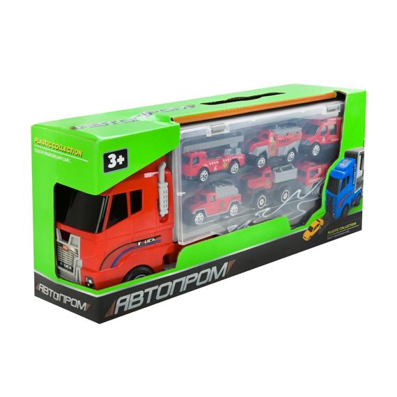 Дитячий трейлер з машинками PS006-2, 6 машинок | Зображення 1