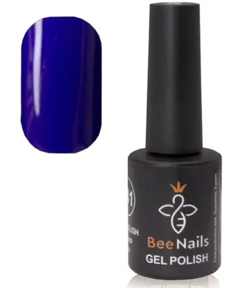 Гель-лак для ногтей Bee Nails 168 (темно-синий) 8мл | Зображення 1