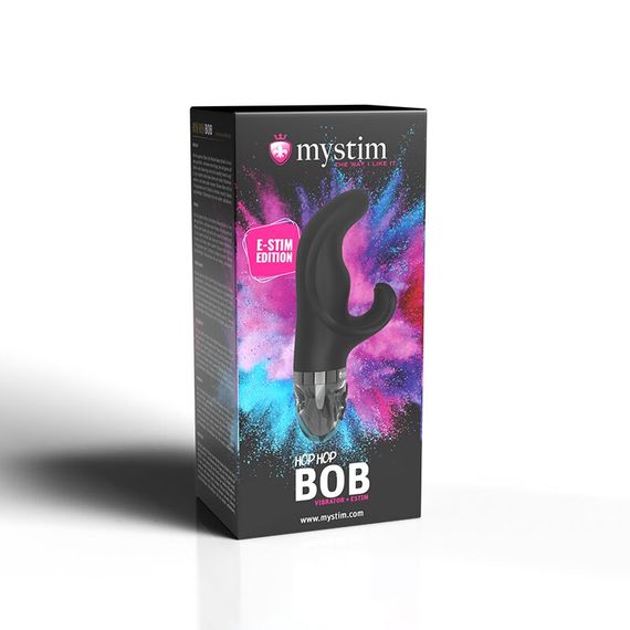 Вібратор-кролик з електростимуляцією Mystim Hop Hop Bob Black Edition | Зображення 8