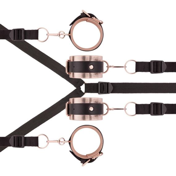 Фіксатор рук і ніг для ліжка Rosy Gold - Under-Mattress Restraint Set Sex Aura | Зображення 3