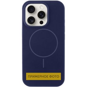 Чохол Silicone Case Full Protective (AA) NO LOGO with MagSafe для Apple iPhone 16 (6.1") Темно-синій / Midnight blue
