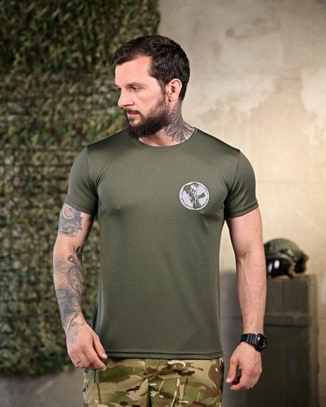 Тактична футболка для відведення поту battle oliva ПП4650 | Зображення 1