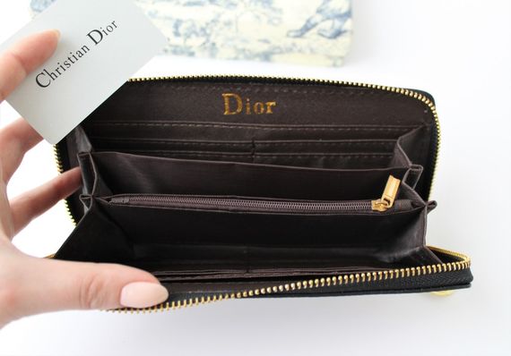 Жіночий місткий гаманець Christian Dior сіро-чорний | Зображення 2