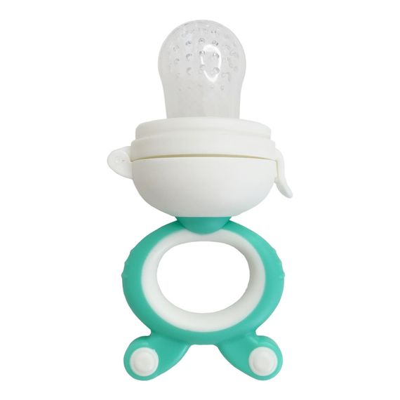 Ниблер для малышей "Зайка с поршнем" MGZ-0004(Mint) с крышкой | Зображення 1