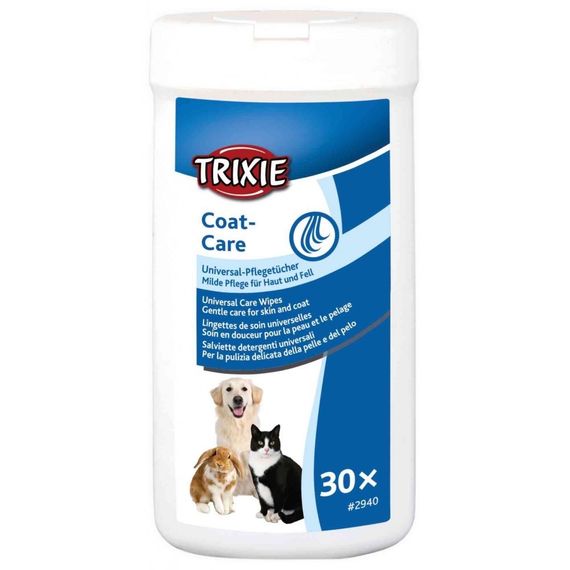 Вологі серветки, що очищають, Trixie Coat-Care для догляду за тваринами 30 шт