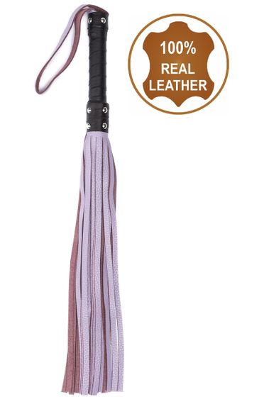 Флоггер из натуральной кожи Flirty Leather - Lavender, BM-00009 Sex Aura