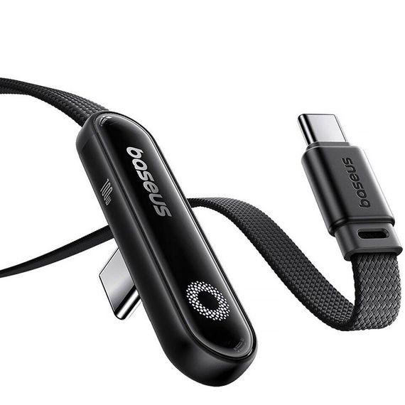 Дата кабель Baseus MVP 3 side plug and stand Type-C to Type-C 100W (1m) (P10382500121) Cosmic Black | Зображення 2