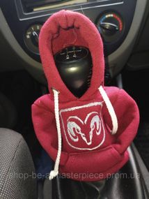 Чехол кофта Худи аксессуар на КПП Car Hoodie Dodge додж бордовый подарок автомобилисту 10070