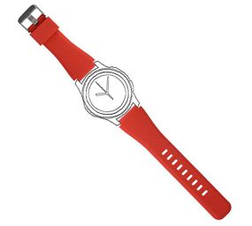 Силиконовый ремешок для часов Samsung Galaxy Watch 46 mm SM-R800 - Red
