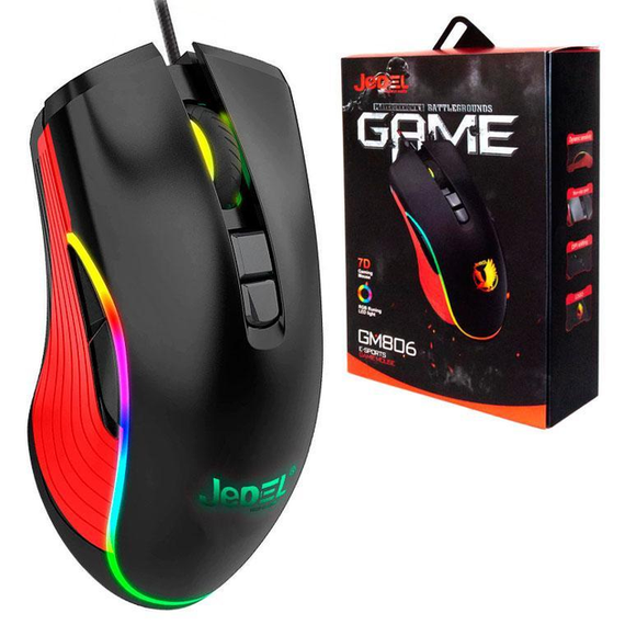 Провідна мишка JEDEL GM806 для ПК і ноутбука Black