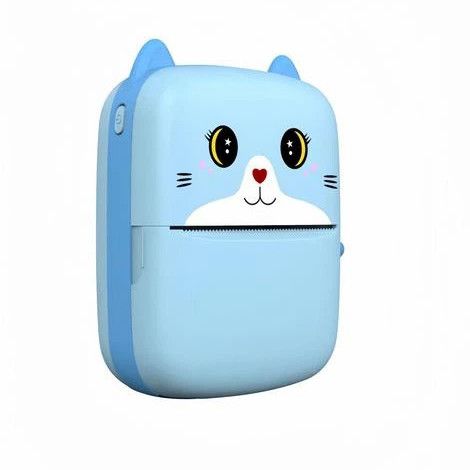 Портативный детский термопринтер с Bluetooth A8 Cat мини принтер для телефона Blue NI-49 | Зображення 3