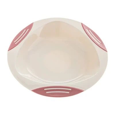 Тарелка детская Lionelo на присоске, розово-серый (A0525)