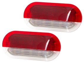 Seat Leon (99-06) внутрішні LED лампочки дверей біло-червоні світлодіодні (2 шт комплект), Сеат Леон
