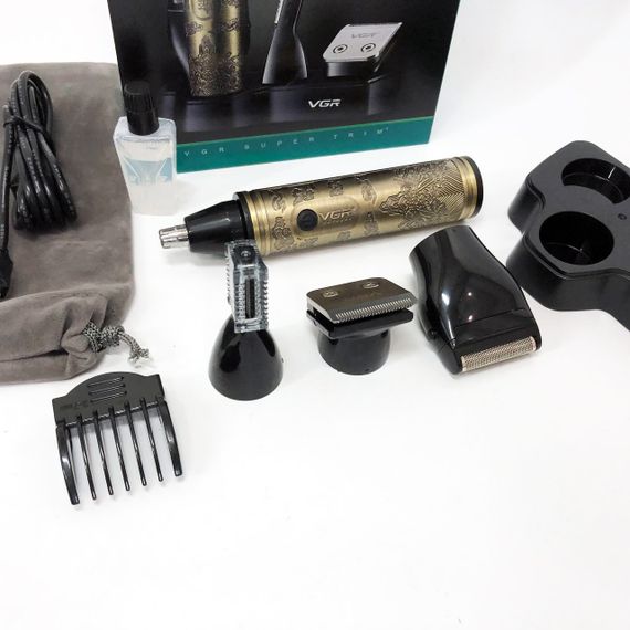 Тример VGR 4 в 1 V-621, Чоловічі електробритви для обличчя, Бритва для вологого видалення волосся. | Зображення 5