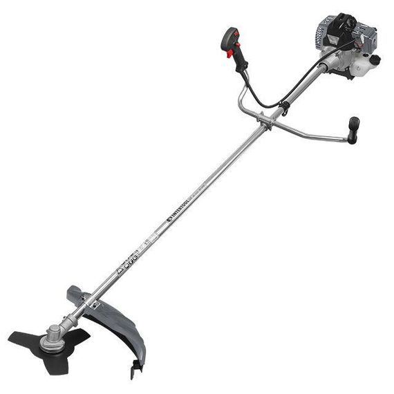 Мотокоса 1.5 кВт/2 л.с., 43 см3, котушка, 3 лопастний ніж, фреза 40 зубців, двоплечовий ранцевий ремінь1