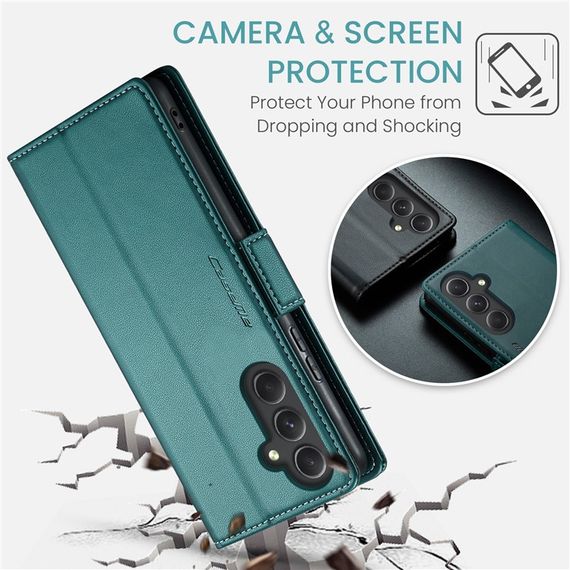 Шкіряний чохол-книжка Retro Case для Samsung Galaxy A35 колір Зелений | Зображення 7