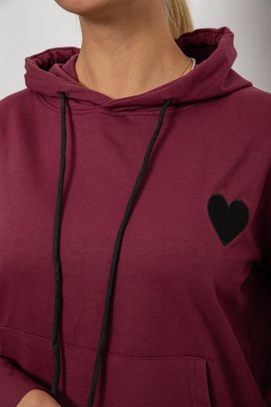 Спортивний костюм жіночий двонитка, колір сливовий, 214R1419-004 | Зображення 4
