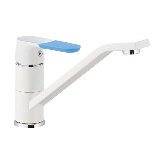 Смеситель кухонный белый MIXXUS Premium Tiger 555 (MI0575) | Зображення 1