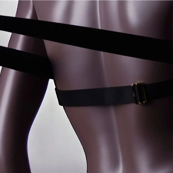 Комплект Поні UPKO портупея та упряж з кляпом, чорний Sex Aura | Зображення 2