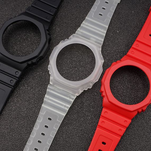 Ремешок + безель (рант) для Годинник C2asio G-Shock GA-2100 Red SI | Зображення 2