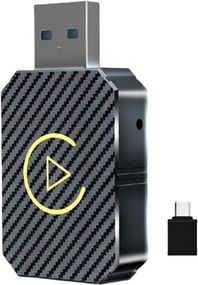 CarPlay Android Auto Бездротовий адаптер 2-в-1 з WiFi Bluetooth, Карплей для авто iOS 10+ Android 11+ USB