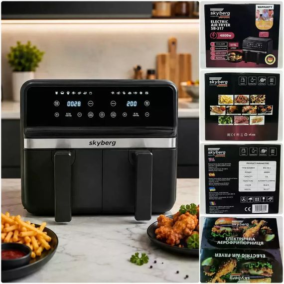 Аэрофритюрница Skyberg SB-317 10 л 4800 Вт | Зображення 3