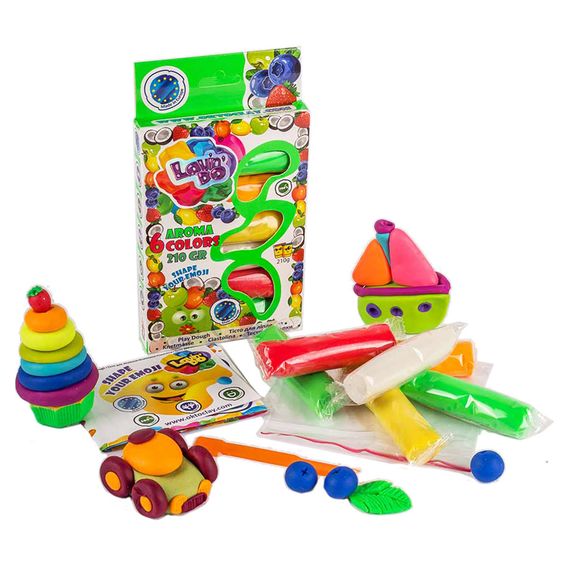 Набір тіста для ліплення TM Lovin'Do Асорті 6 кольорів Арома 41017