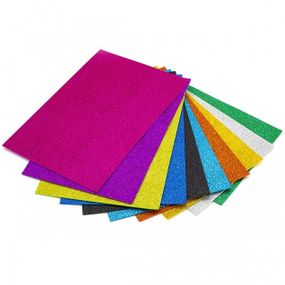 Набір кольорового фоамірану з глітером 200581, 1,8-2,0 мм, 10 штук