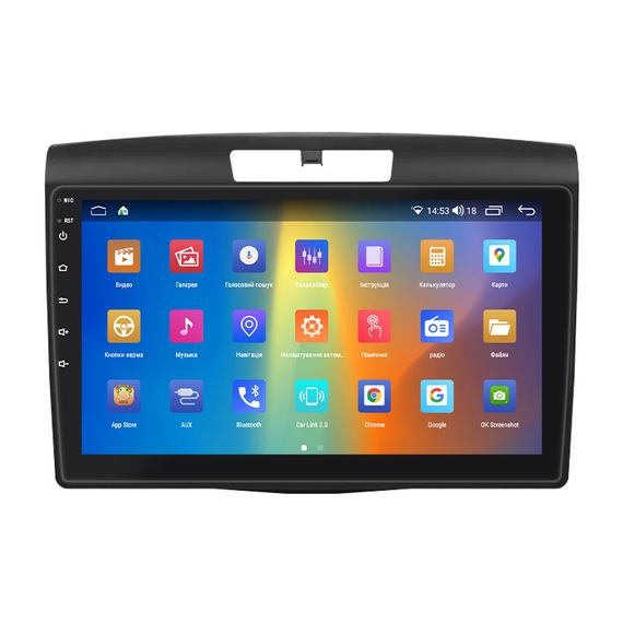 Штатная магнитола 9" Lesko для Honda CR-V IV 2011-2015 4/64Gb CarPlay 4G Wi-Fi GPS Prime 8 ядер Хонда | Зображення 1