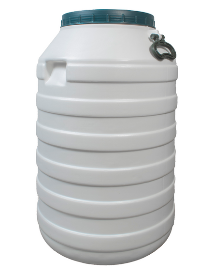 Бочка 100 л пищевая белая бидон  широкая горловина для вина и воды пластиковая | Зображення 1
