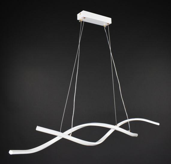 Люстра світлодіодна підвісна LED світильник для квартири на стелю лед 27456 Білий 25-100х14х103 см. | Зображення 4