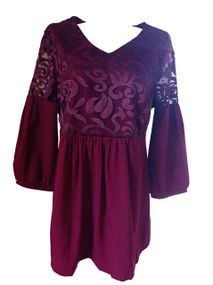 Блуза подовжена М&M бордо розмір 50 (213866)