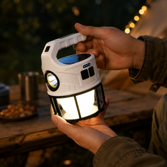 Ліхтар ручний SSP-11/SL-008 / Світильник Outdoor camping на сонячній батареї / Лампа-ліхтар 6 режимів роботи | Зображення 1