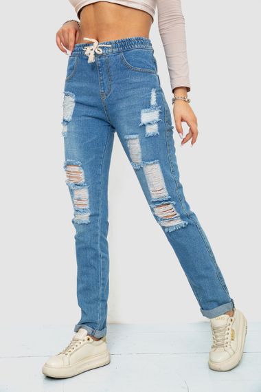 Джинси жіночі на резинці, колір темно-блакитний, 244R5005 | Зображення 2