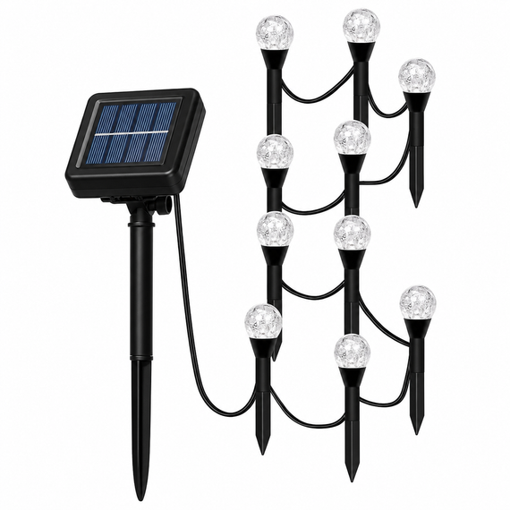Садовый светильник garden light с солнечной панелью / Шаровидные фонари для сада с пузырьками Solar / Светодиодная LED-гирлянда для сада | Зображення 5