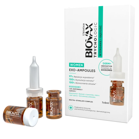 LBIOTICA BIOVAX Трихологічний препарат від випадання та збільшення густоти волосся для жінок 7 x 5 мл