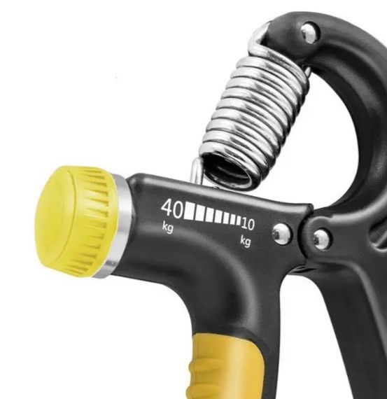 Еспандер кистьовий PowerPlay PP-4323 з регульованим навантаженням 10-40 кг Strength Grip Чорно-жовтий (PP_4323_Bl/Yellow) | Зображення 5
