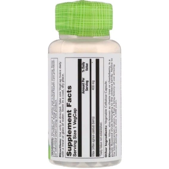 Вітекс Solaray Vitex 400 mg 100 Veg Caps SOR-01645 | Зображення 1