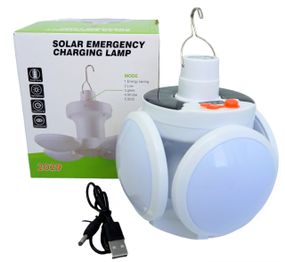 Лампа на акумуляторі + сонячна батарея з підвіскою ЛЕД LED Solar Emergency Charging Lamp 2029