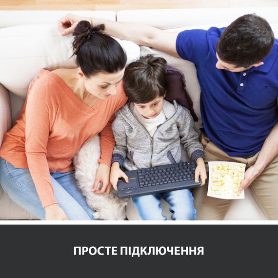 Клавіатура Logitech K400 Plus Touch Wireless UA Black (920-007145) | Зображення 4