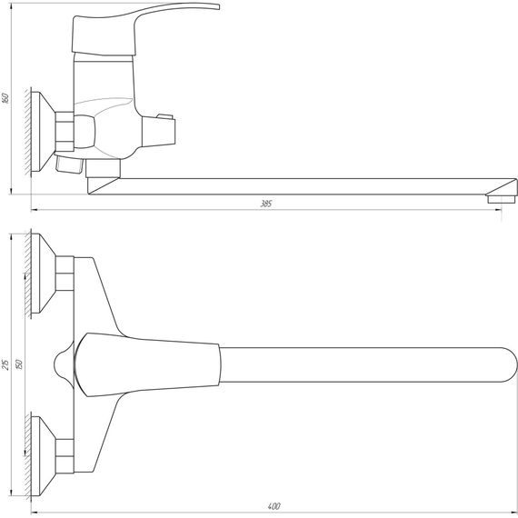 Змішувач для ванни DOMINO DQ-208 | Зображення 1
