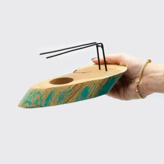 Підставка для Palo Santo з дерева суар Greenwash 22×9,5×8 см ZEN Aroma 5056368335051 | Зображення 3