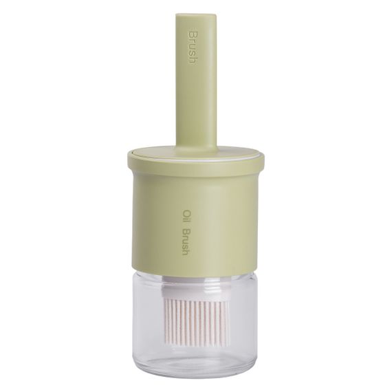 Банка для масла с кисточкой 300 мл диспенсер с кисточкой для оливкового, подсолнечного масла Зеленый HP-34-11GR