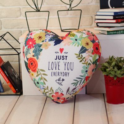 Подушка сердце 3D Just love you everyday 40х40х7,5 см (3DPS_17L068)