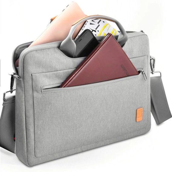 Сумка для ноутбука WIWU Pioneer Shoulder Series for MacBook Pro 14" Черный Серый | Зображення 1