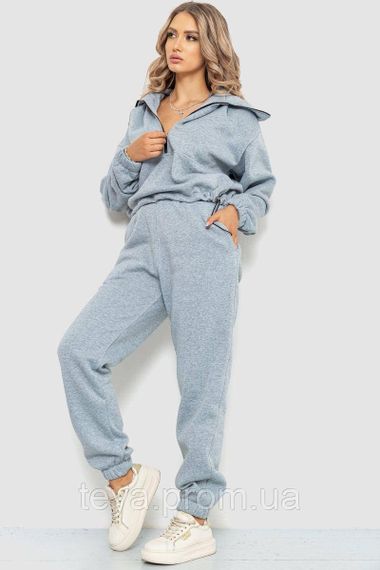 Спортивный костюм женский на флисе, цвет светло-серый, размер L-XL FA_008167 | Зображення 2